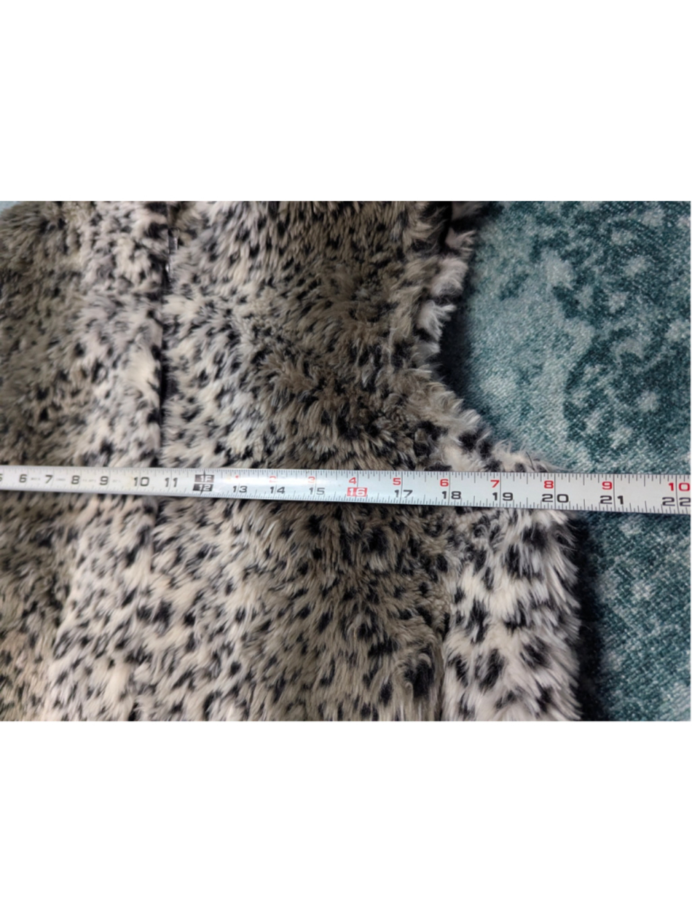 Vintage Reversible Faux Fur Leopard Print Full Zip Vest Sz L - Picture 9 of 10